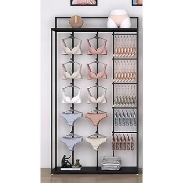 Imagem de Loja De Roupas íntimas Expositor De Roupas, Loja De Roupas Expositor De Varejo, Boutique Underwear Racks Varejo Lingerie Vestuário Racks, Sutiã Shorts Calcinha Swimwea, Black, 120 * 34 * 220cm