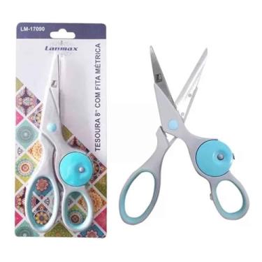 Imagem de Tesoura De Costura Alfaiate Sem Ponta Com Fita Metrica Lm-17090-32739 Lanmax