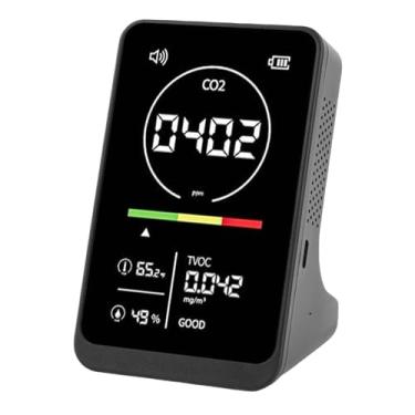 Imagem de Irfora Detector de CO2, Testador de Qualidade do Ar Com TVOC, Temperatura, Monitor de Umidade, Lembrete de Som, Medição de CO2 de 400-5000ppm para Carro de Estufa Em Casa, 4 Em 1 CO2