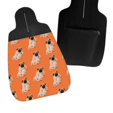 Imagem de Lixeira de Carro Anti Furto Cachorro Pug Laranja Meme - PoloCat Acessó