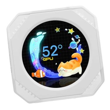 Imagem de Dpofirs Tela Secundária de Computador, Tela de Resfriador de água de 2,1 Polegadas Dinâmica Tema Dinâmico Suportado, USB RGB GPU CPU Temperation (Branco)