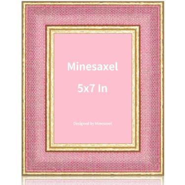 Imagem de Minesaxel Molduras fofas de 12 x 18 cm, vidro real HD, exclusivo, divertido ou vintage, 12 x 18 cm, borda dourada com cavalete para mesa e parede, 1 pacote