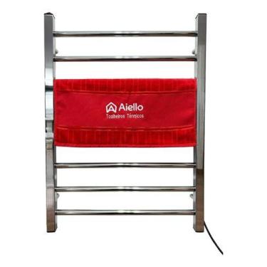 Imagem de Toalheiro Térmico Bivolt Grande Cromado Aiello, Lado Direito, 127/220V