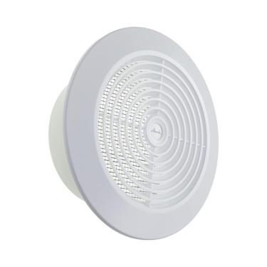 Imagem de Vent Systems 12,7 cm - Branco - Grade redonda de teto - Grelha de ventilação redonda - Capa de grelha - Tela de insetos embutida - Ventilações HVAC para banheiro, home office, cozinha