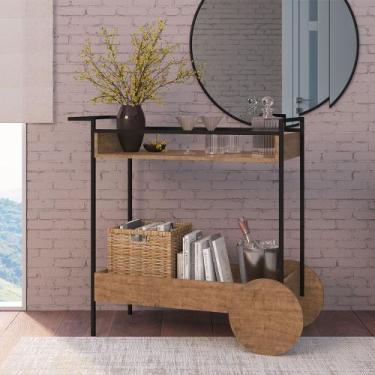 Imagem de Aparador Movel Steel Quadra Vermont e Preto A05 - D'Rossi - Artesano