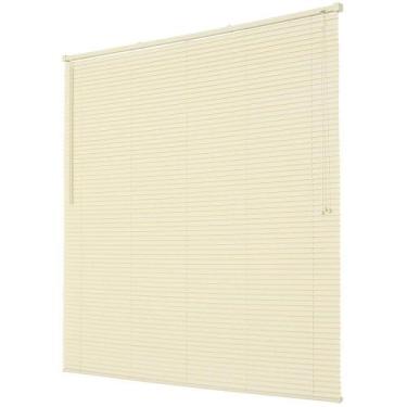 Imagem de Persiana Horizontal PVC 0,80x1,30m Bege ou Chumbo  Modelo OFF p/ Janel
