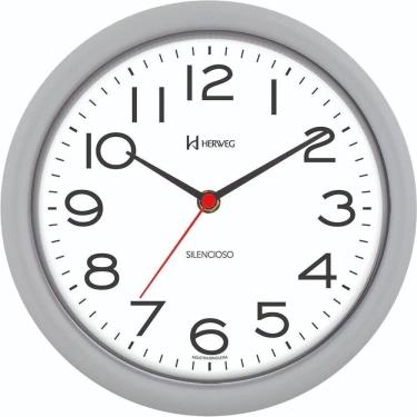 Imagem de Relógio De Parede Cinza Silencioso Herweg 660039-024