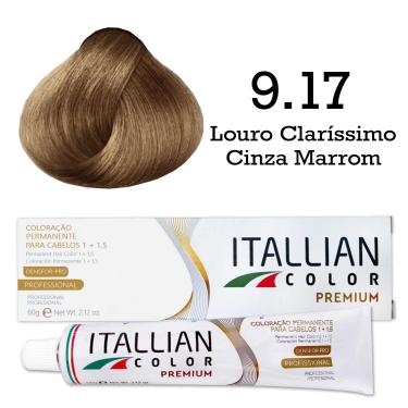 Imagem de Coloração 9.17 Louro Claríssimo Cinza Marrom | Itallian Color