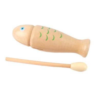 Imagem de MERIGLARE Instrumentos musicais para bebês, instrumento de madeira, brinquedos musicais de madeira, instrumento de tambor para crianças, Vermelho, 14.5 Cm