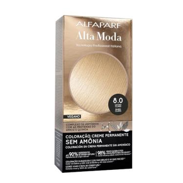 Imagem de Coloração Permanente Alfaparf Alta Moda Sem Amônia 8.0 Louro Claro