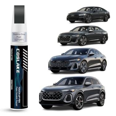 Imagem de COSLAKE Tinta de retoque de carro (Daytona Gray Pearl(LZ7S/6Y)) para Audi, kit de reparo de arranhões de pintura de carro, solução rápida e fácil de reparar, caneta removedor de arranhões 2 em 1 com