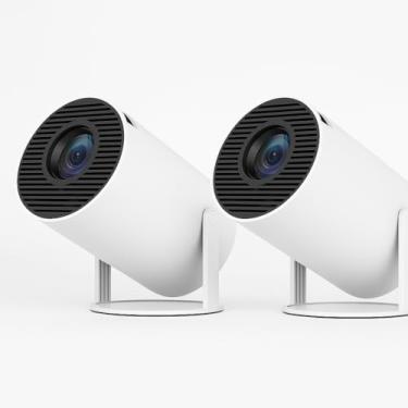 Imagem de Kit 2 Mini Projetor Portatil HY300 4K 1080 Full HD Wifi 5g Bluetooth Android Leve Mais Por Menos