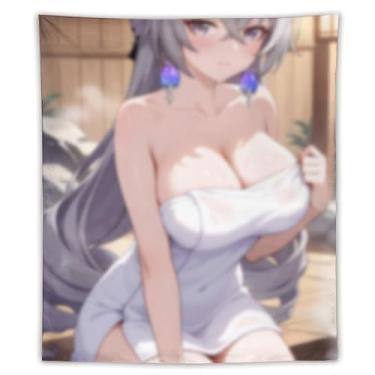 Imagem de LIEGBMEU Sexy Bikini Hot Anime Girl Tapeçaria 127.0 cmx152.4 cm Interior Exterior Wall Quilt Art Decoração de Tapeçaria Caprichosa, AC070