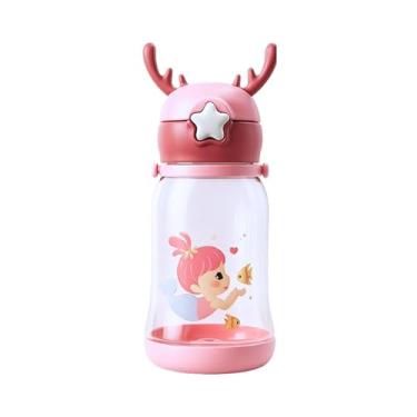Imagem de Garrafa Infantil Alce 600ml Cor Rosa Claro Com Alça