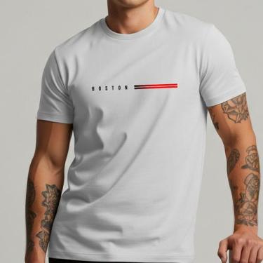Imagem de Camiseta Masculina Boston Massachusetts Streetwear Minimalista Chique 