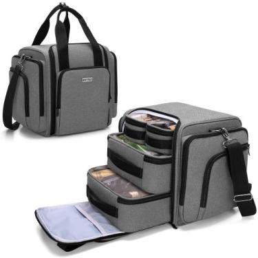 Imagem de Bolsa de cosméticos BAFASO Bolsa de maquiagem de viagem com 4 bolsas d