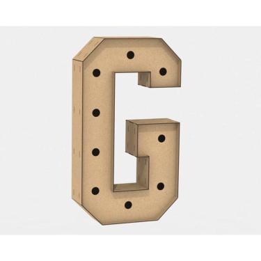 Imagem de Letra Caixa Grande Mdf 80cm Decoração - MDF Cru 3mm