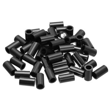 Imagem de PATIKIL 120 peças M4 ABS espaçadores M6 x 9 mm OD x 16 mm l Arruelas espaçadoras redondas de plástico preto porca não rosqueada para parafusos parafusos tomada elétrica