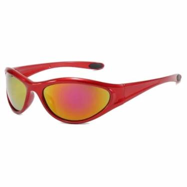 Imagem de Óculos de sol para áreas externas, estilo punk, feminino, esportivo, masculino, ciclismo, UV400 (vermelho)