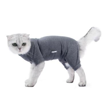 Imagem de MUNEFE SOFT KITTEN Surgical Recovery Suit, traje de recuperação de gatos, traje de recuperação de cirurgia de gato adequado para gatos (S)