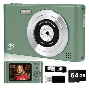 Imagem de Câmera digital BEARBISU 44MP Full HD 1080P com cartão de 64GB - verde
