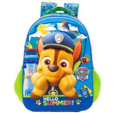 Imagem de Mochila Infantil Costas Patrulha Chase 3D G Original Xeryus, Azul