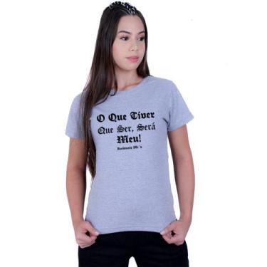 Imagem de Camiseta Baby Look Feminina Será Meu Racionais Mcs - Lafre, Cinza, GG