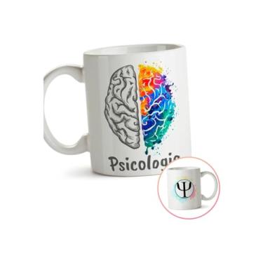 Imagem de Caneca Personalizada Psicologia Cérebro Color