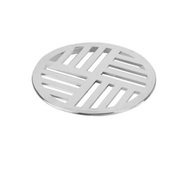 Imagem de Grelha Redonda Cromada para Caixa Sifonada - Krona, Tamanho: 100mm