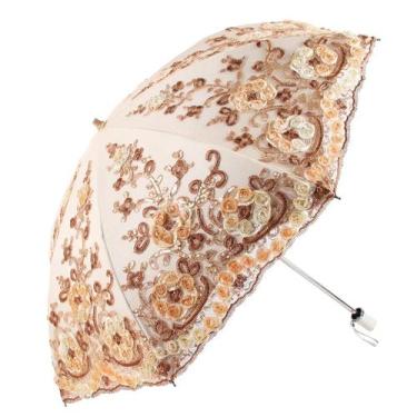 Imagem de Guarda-sol Honeystore Wedding Lace, proteção solar UV, amarelo
