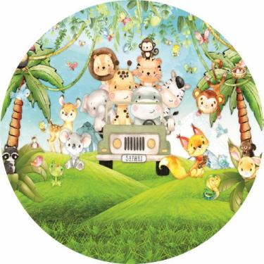 Imagem de Painel de Tecido Sublimado Redondo Safari c/ Elástico 1,5x1,5m - Fabri