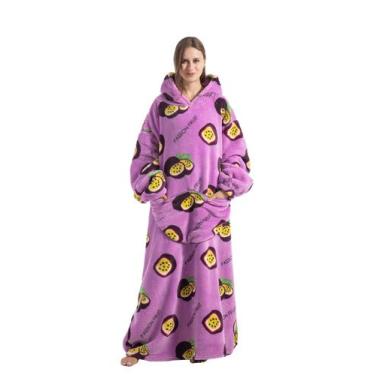 Imagem de Cobertor vestível com capuz Capecage Passion Fruit para adultos