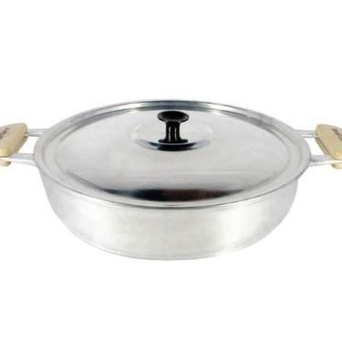 Imagem de Frigideira Panela Alumínio Fundido Polida Alça Meia Lua 45cm - DIVIFOR