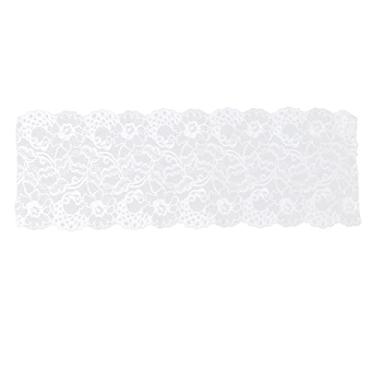 Imagem de 10 jardas Vintage algodão rendas acessórios de roupas fio de algodão tecido de renda, fita de renda para artesanato DIY scrapbooking acabamento de renda e enfeites (branco)
