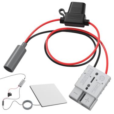 Imagem de Starlink Mini cabo de alimentação 50A Anderson adaptador para plugue fêmea DC, mini cabo Starlink conector Anderson com suporte de fusível de 10A