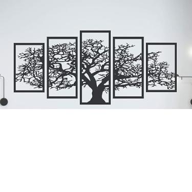 Imagem de Quadros Decorativos Árvore Da Vida Mosaico Decoração,60X25cm(60X1,25)