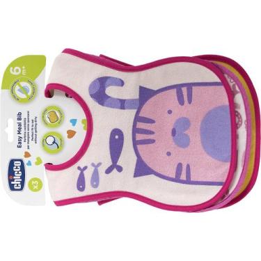 Imagem de Babador easy meal menina 6m+ 3 pecas - chicco