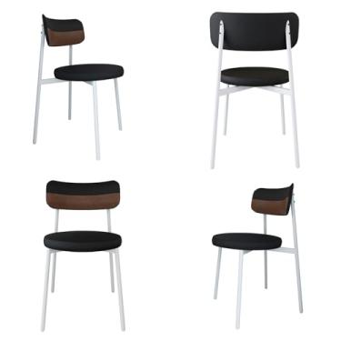 Imagem de 4 Unidades Cadeira Kyta fixa C/4 Pés 50 X 44,7 X 83,8 cm Pés Brancos