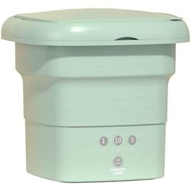 Imagem de Mini Máquina De Lavar Dobrável De 4 Kg, Compacta, Casa, Roupas De Bebê, Roupas íntimas, Itens Pequenos, Apartamento, Dormitório, Lavanderia De Viagem Para Trailers, Efic, Bluish Green