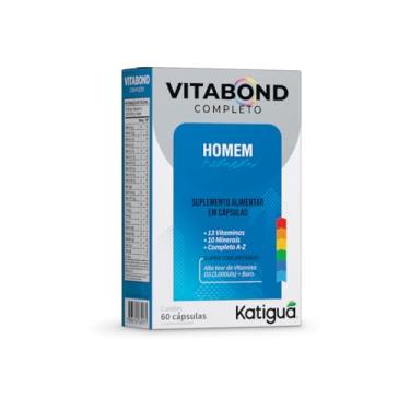 Imagem de Katiguá, Polivitamínico Vitabond Homem, Completo, Com 13 Vitaminas, 10 Minerais, e Vitamina de A a Z, Super Concentrado, 60 Cápsulas rígidas • 60 doses