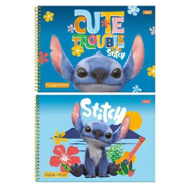 Imagem de Caderno Cartográfico 80F Stitch Movie Foroni Capa Dura