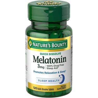 Imagem de Suplemento Nature's Bounty Melatonina 3 mg 120 comprimidos x3