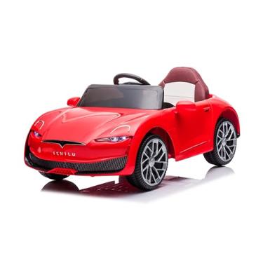 Imagem de Bang Toys - Carrinho Elétrico Infantil Jet Panther 12V - com Luzes de LED, Sons, Entrada USB/MP3, Portas que Abrem e Controle Remoto - Suporta até 30kg - Cor Vermelho