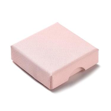 Imagem de Ipotkitt Conjunto de 6 caixas de joias quadradas rosa de papelão com esponja interna, caixa de armazenamento para brincos, anel, colar, pulseiras, embalagem de presente