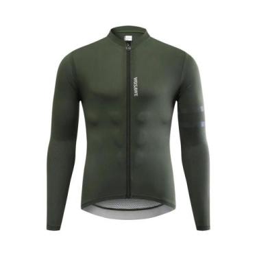 Imagem de Camisa de Ciclismo Masculina WOSAWE - Manga Longa Branca - MTB Pro Tea