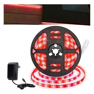 Imagem de Fita Led 2835 Rolo 5 Metros 300Leds Ip20 Dupla Face + Fonte