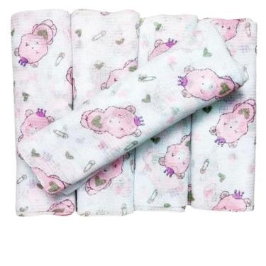 Imagem de Kit 15 Fralda Pano Bebê Macia Algodão Minasrey - Mundo dos Baixinhos, 