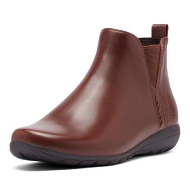 Imagem de Easy Spirit Bota feminina de cano curto, Marrom médio, 42
