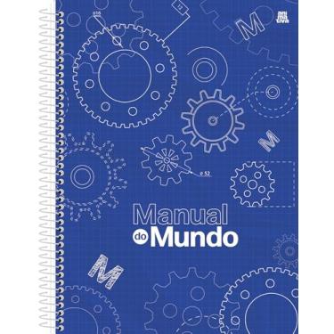 Imagem de Caderno Universitário Animativa Manual do Mundo – 160 Folhas, Capa Dura, Bolso Interno, Método Cornell, SmartLines, 90588.