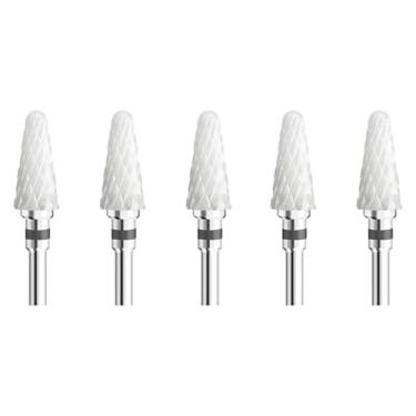 Imagem de 5 peças de cerâmica para arte de unhas, cortador rotativo, aparelho de limpeza para manicure, acessórios de máquina de trituração de unhas, ferramenta de gel de unha